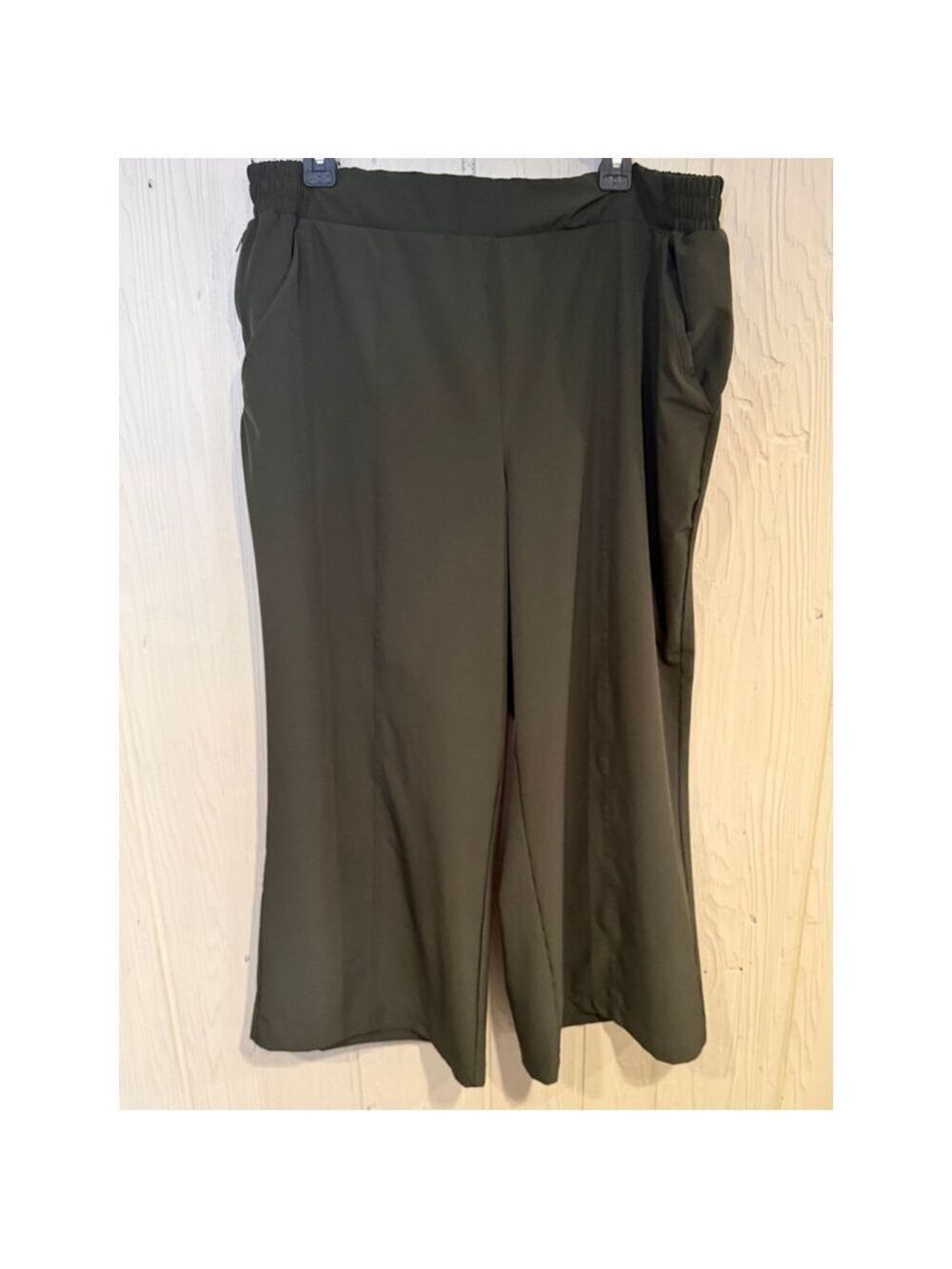 Fabletics Women's Wide Leg Pants Olive Green XXL
